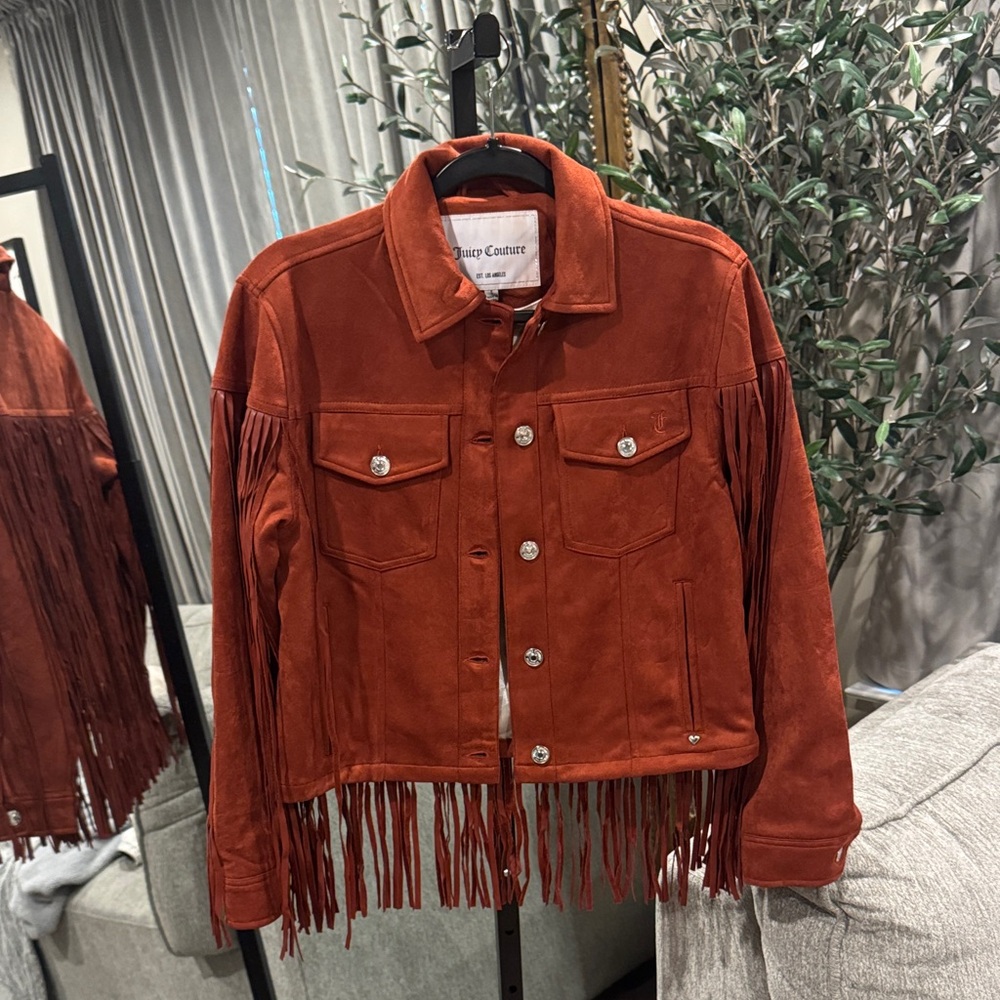 Juicy Couture Fringed Trucker Jacket